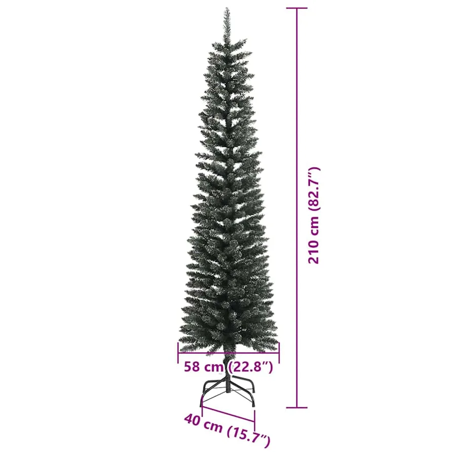 Sapin de Noël artificiel Vert 210 cm PVC, plastique et acier - 15