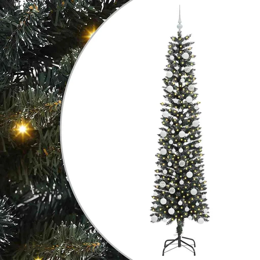 Sapin de Noël artificiel Vert 210 cm PVC, plastique et acier - 2
