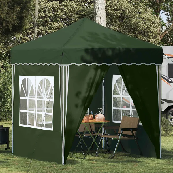 Tente de fête pop-up 195 x 195 x 245 cm Vert Tissu Oxford