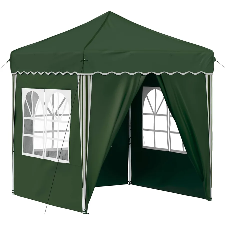 Tente de fête pop-up 195 x 195 x 245 cm Vert Tissu Oxford - 2