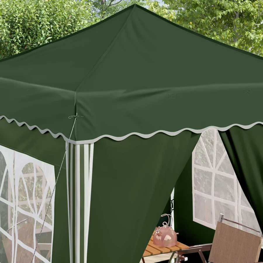 Tente de fête pop-up 195 x 195 x 245 cm Vert Tissu Oxford - 4