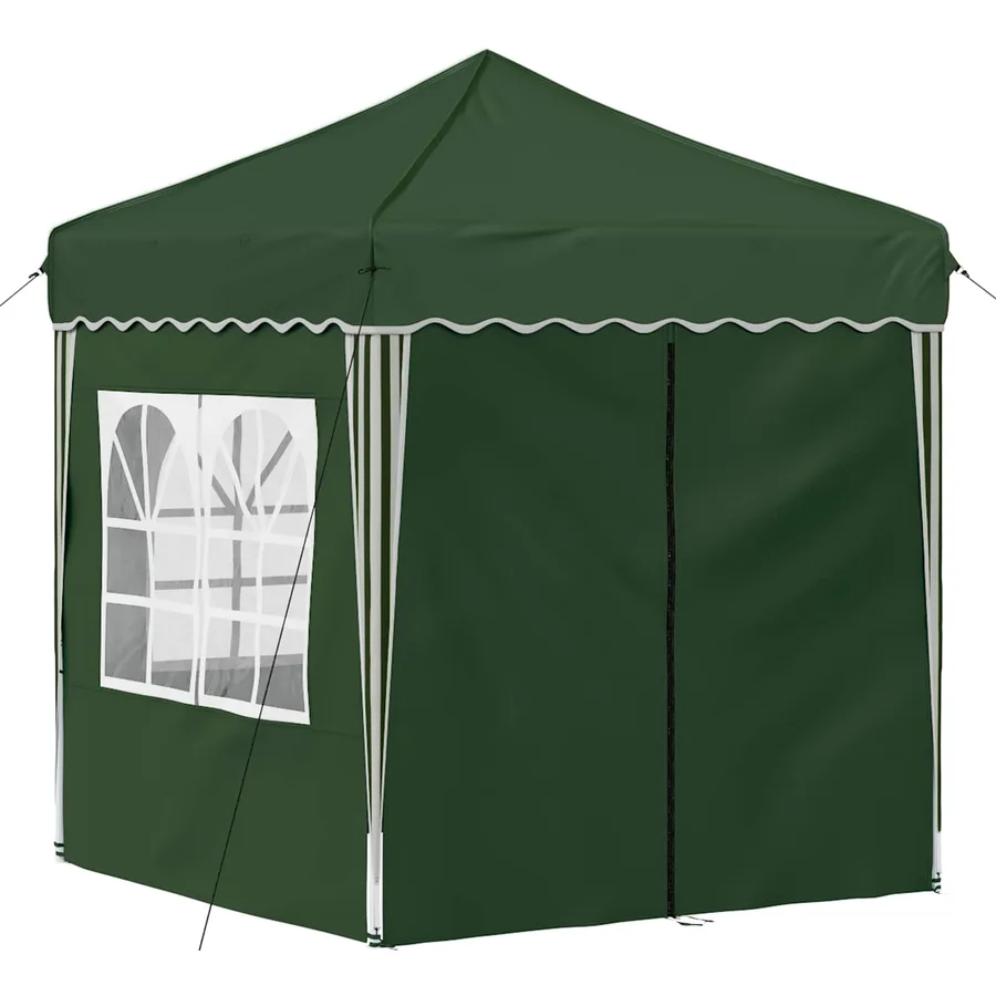 Tente de fête pop-up 195 x 195 x 245 cm Vert Tissu Oxford - 5