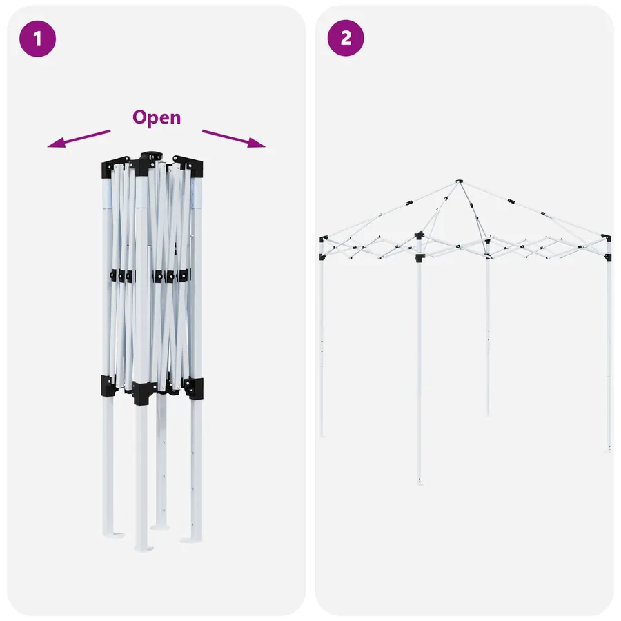 Tente de fête pop-up 194 x 194 x 245 cm Orange - 12