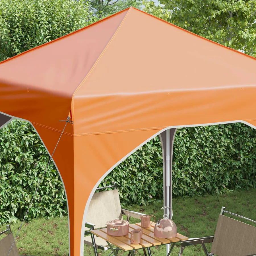 Tente de fête pop-up 194 x 194 x 245 cm Orange - 4