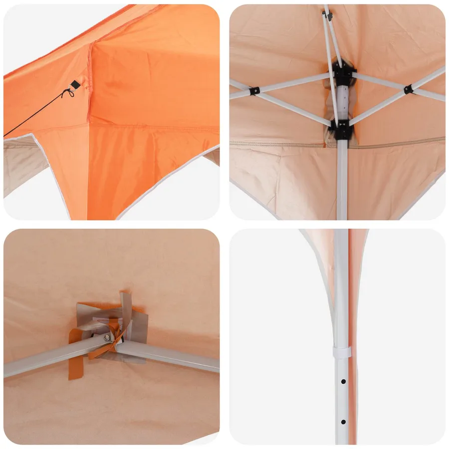 Tente de fête pop-up 194 x 194 x 245 cm Orange - 9