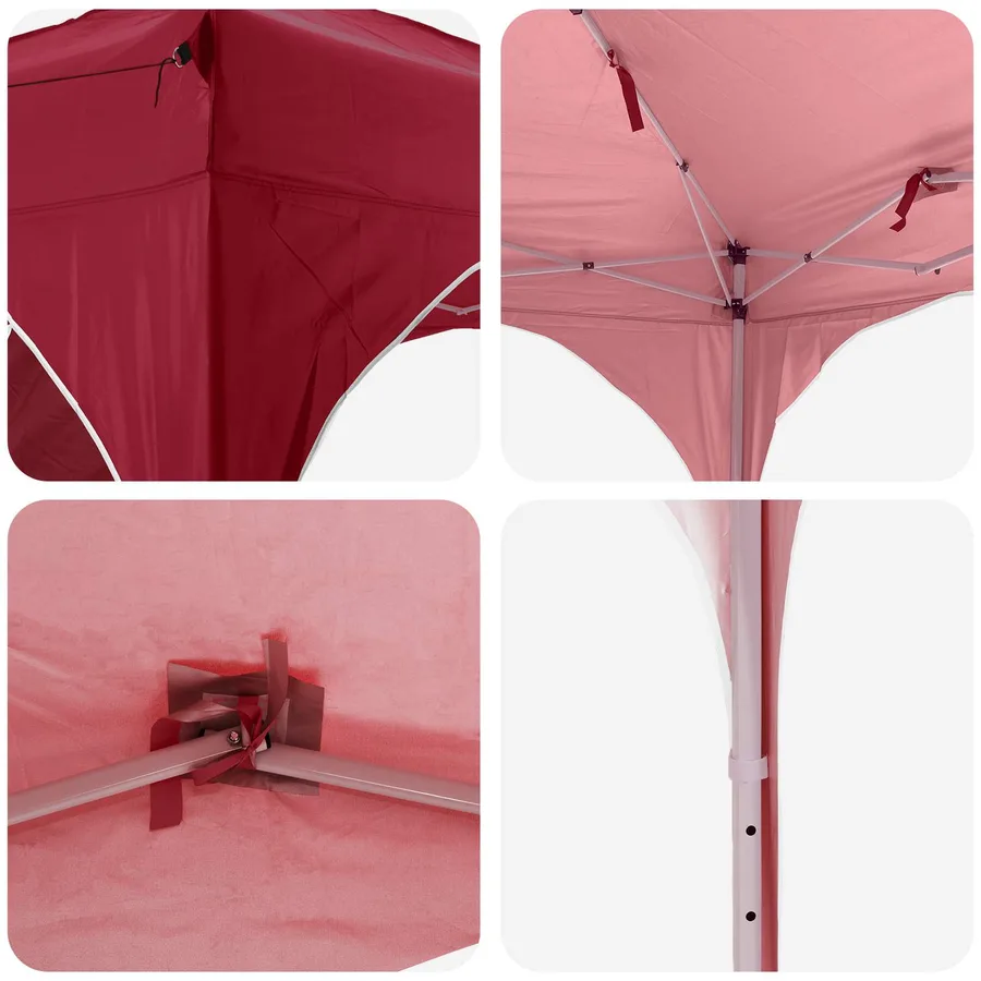 Tente de fête pop-up 192 x 192 x 245 cm Bordeaux - 11