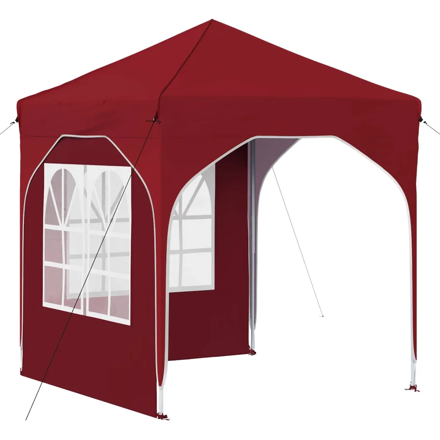 Tente de fête pop-up 192 x 192 x 245 cm Bordeaux - 2