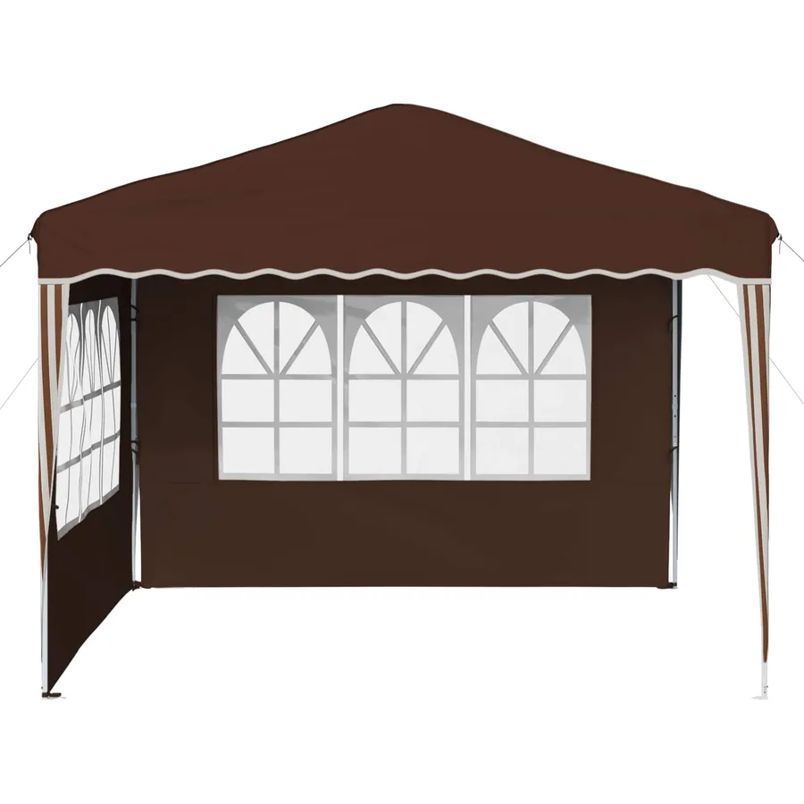 Tente de fête pop-up 288 x 288 x 245 cm Marron Tissu Oxford - 6