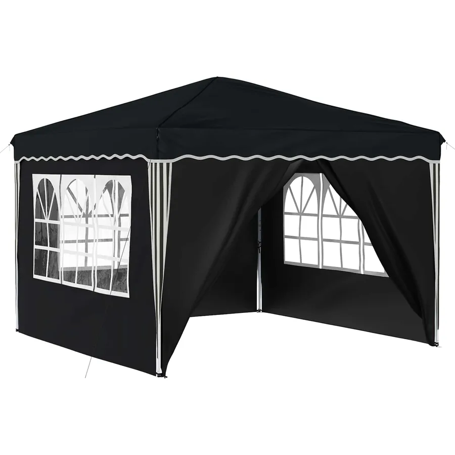 Tente de fête pop-up 288 x 288 x 245 cm Anthracite Tissu Oxford - 2