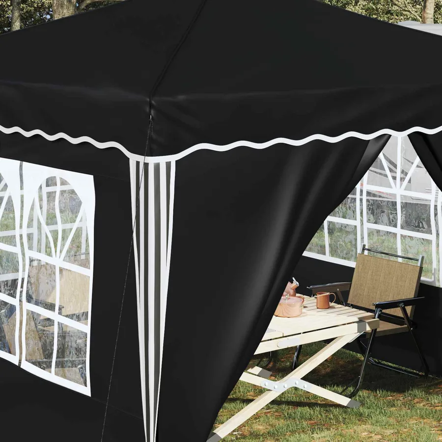 Tente de fête pop-up 288 x 288 x 245 cm Anthracite Tissu Oxford - 4