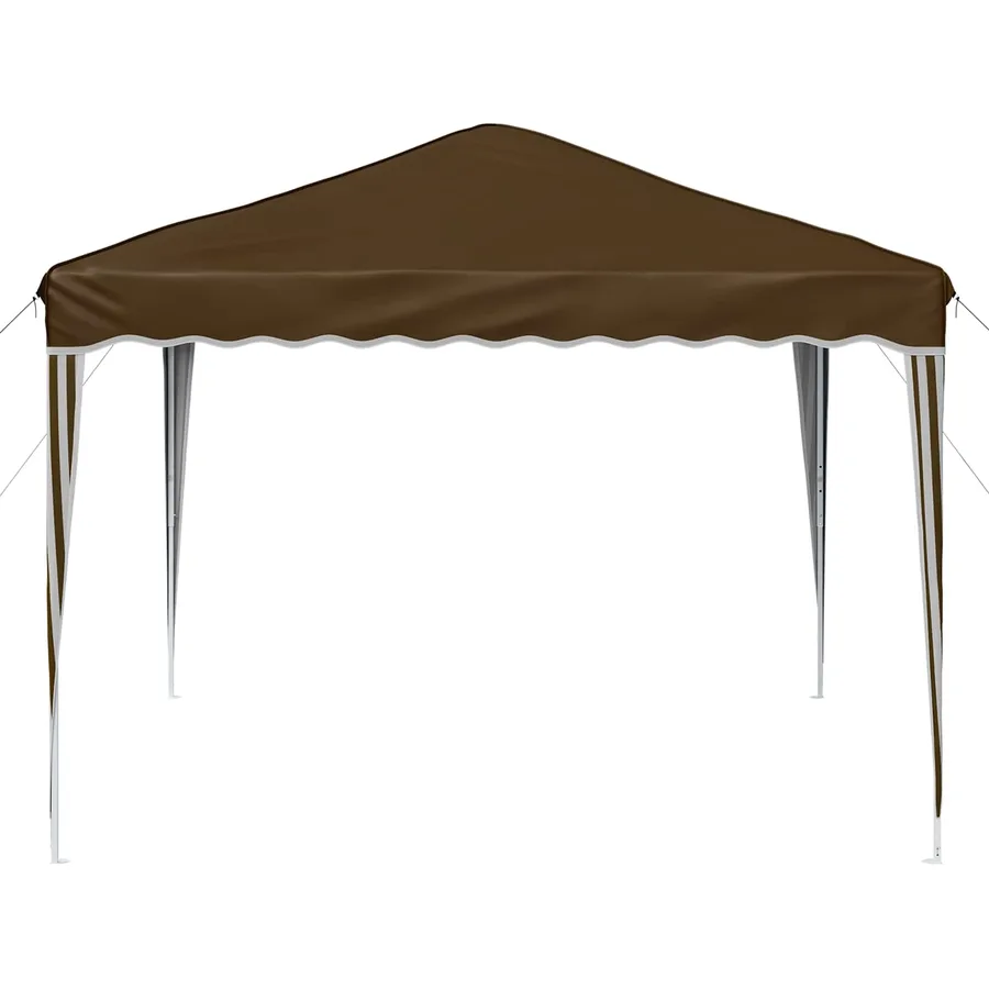 Tente de fête pop-up 288 x 288 x 245 cm Taupe Tissu Oxford - 6