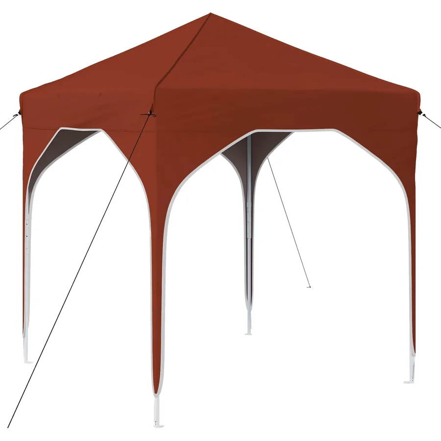 Tente de fête pop-up 194 x 194 x 245 cm Terre cuite - 2