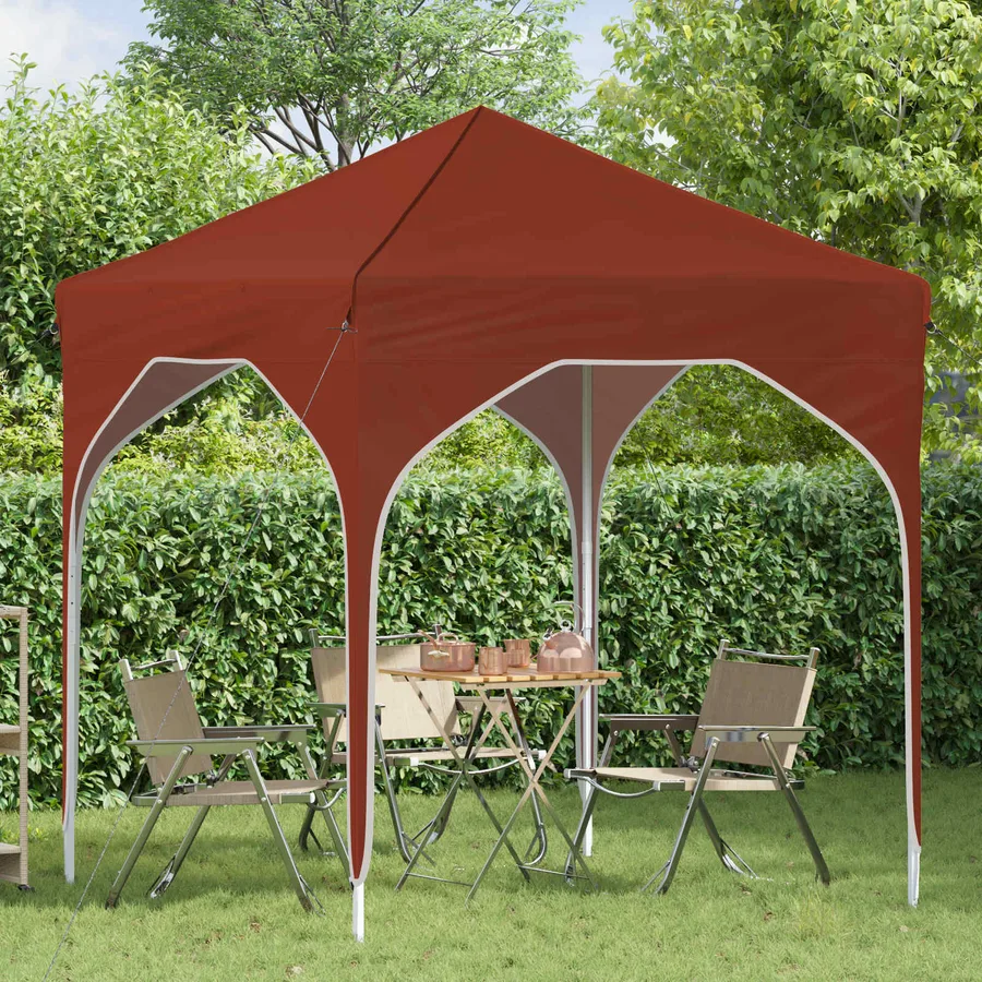 Tente de fête pop-up 194 x 194 x 245 cm Terre cuite - 3