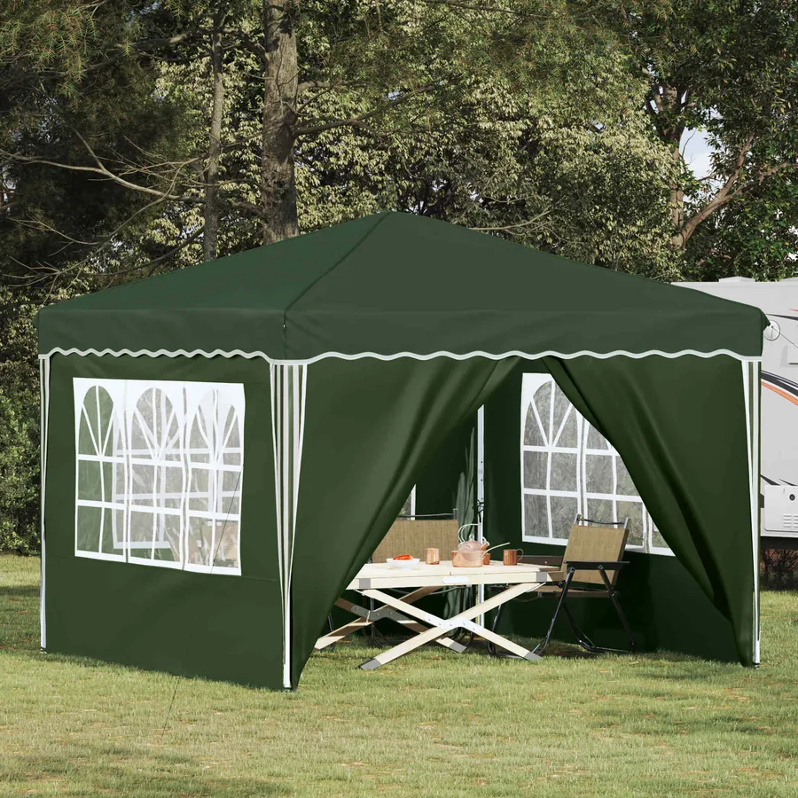 Tente de fête pop-up 288 x 288 x 245 cm Vert Tissu Oxford