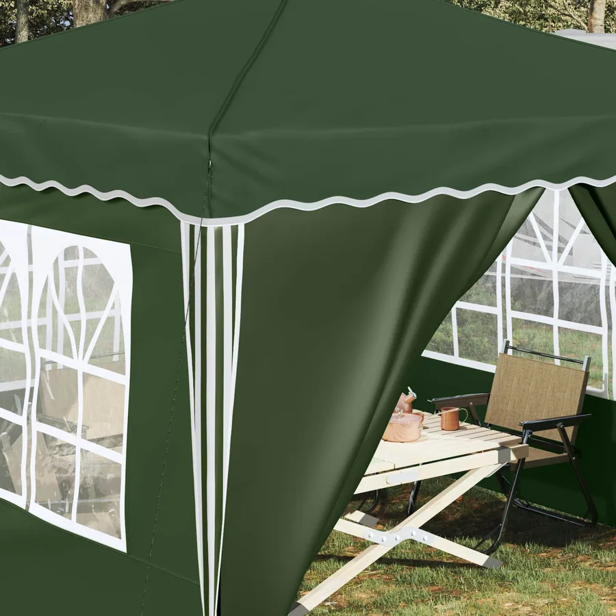 Tente de fête pop-up 288 x 288 x 245 cm Vert Tissu Oxford - 4