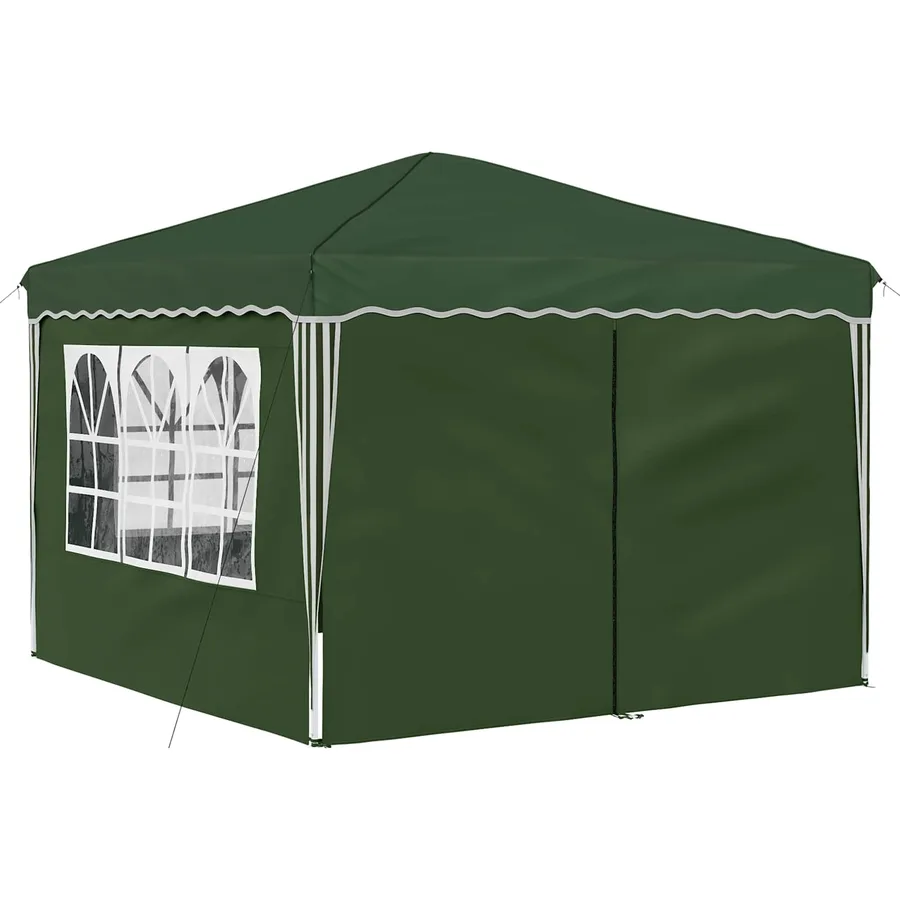 Tente de fête pop-up 288 x 288 x 245 cm Vert Tissu Oxford - 5