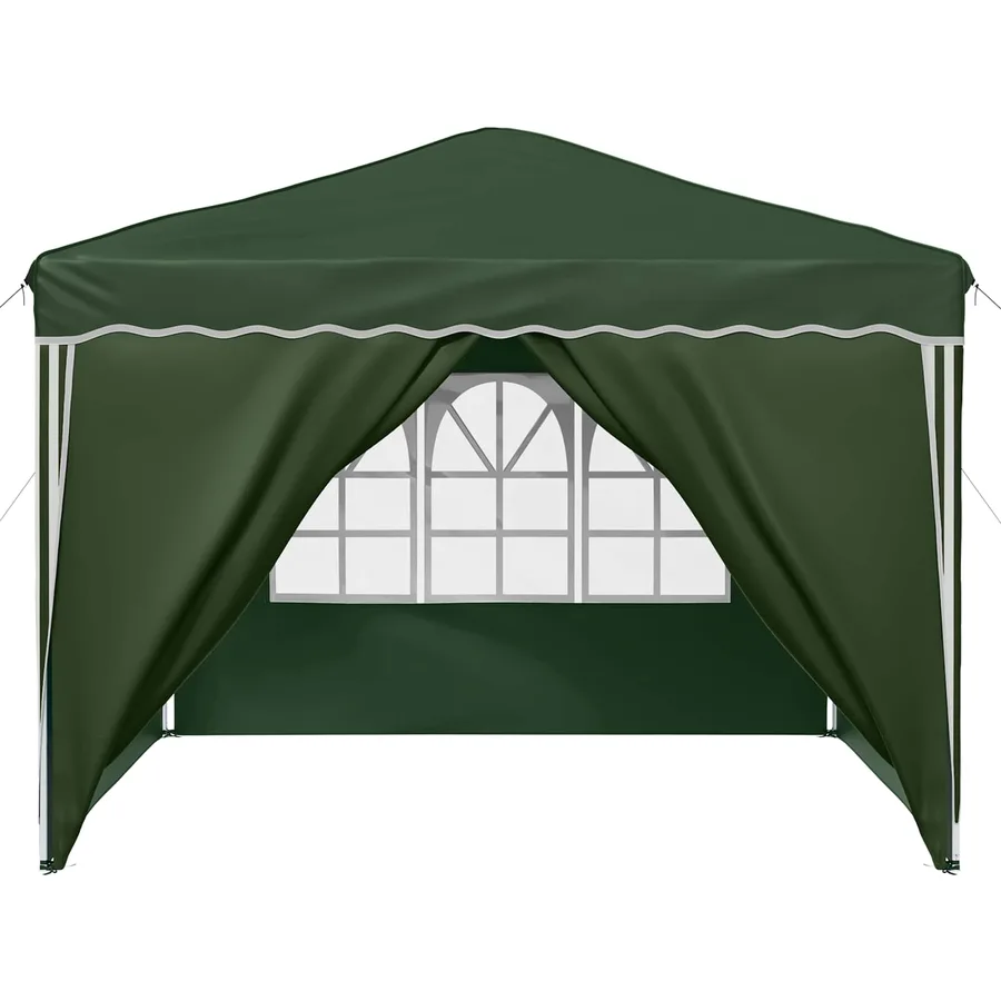 Tente de fête pop-up 288 x 288 x 245 cm Vert Tissu Oxford - 7
