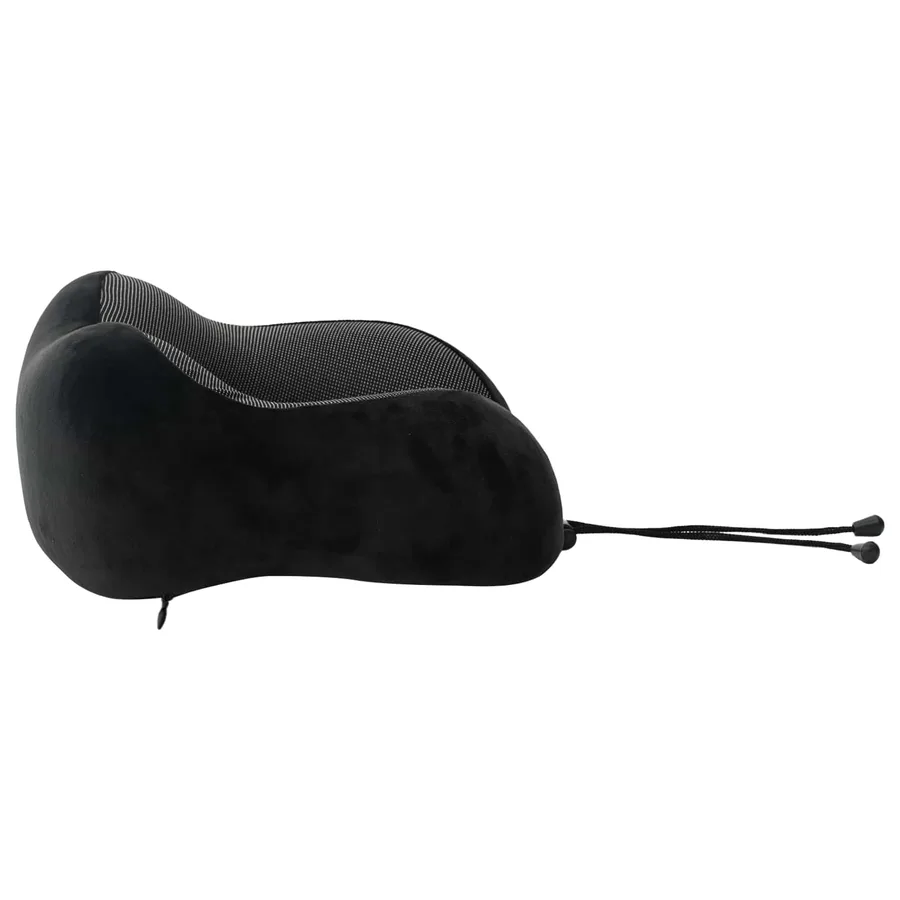Oreiller de Voyage pour le Cou Réglable Noir 27 x 26 x 14 cm - 7