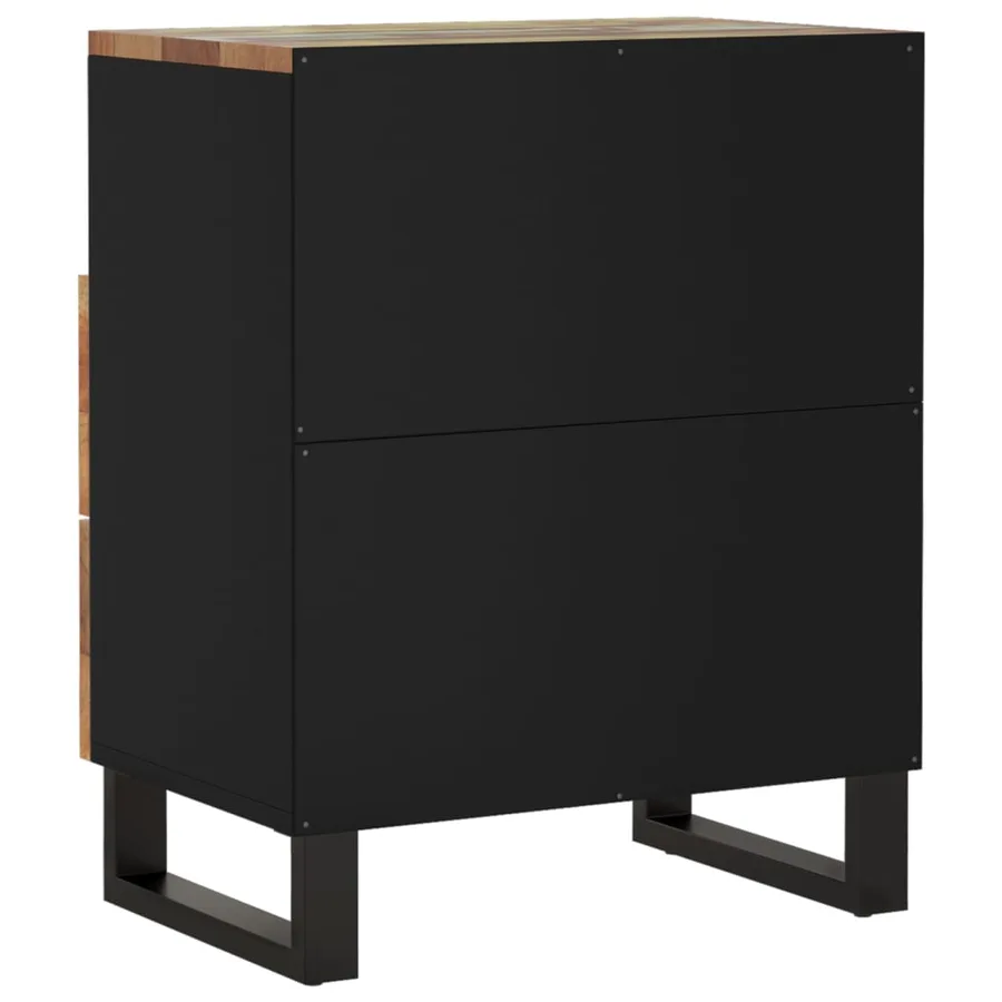 Table de chevet 50x33x62cm Bois de récupération et d'ingénierie - 5