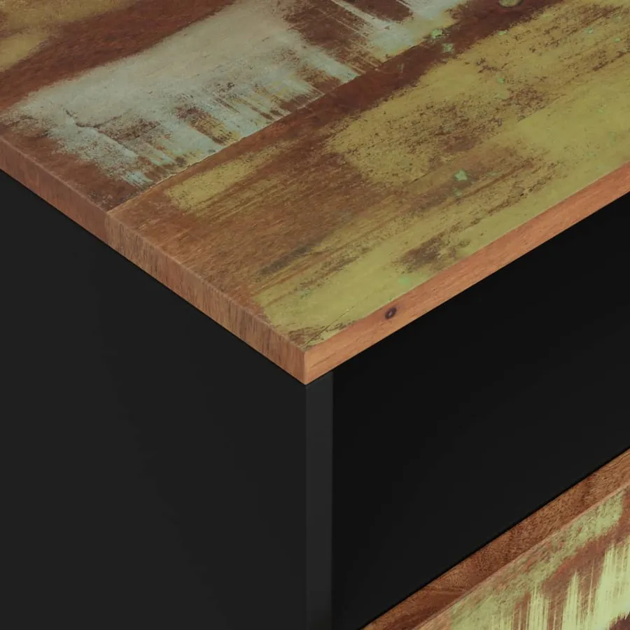 Table de chevet 50x33x62cm Bois de récupération et d'ingénierie - 6