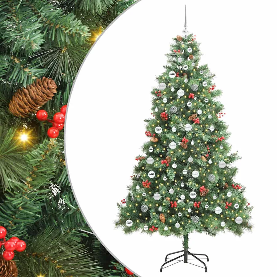 Sapin de Noël artificiel Vert 210 cm PVC et métal - 2