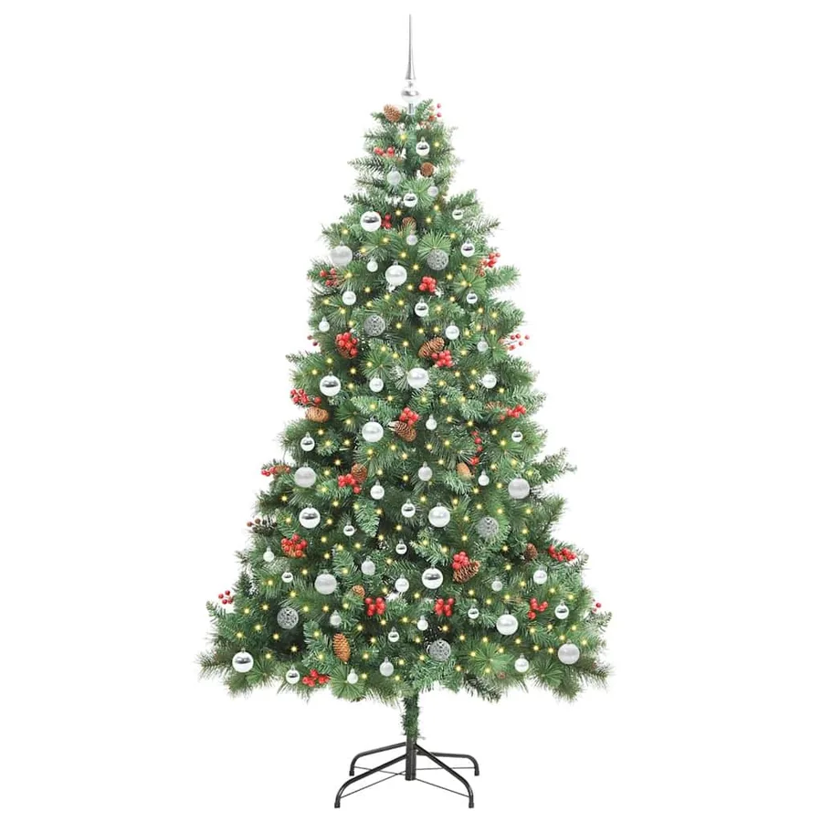 Sapin de Noël artificiel Vert 210 cm PVC et métal - 3