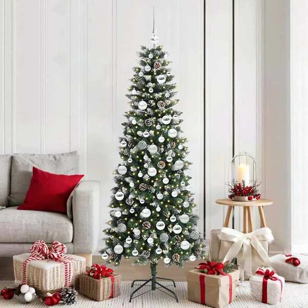 Sapin de Noël artificiel Vert 180 cm PVC, plastique et acier