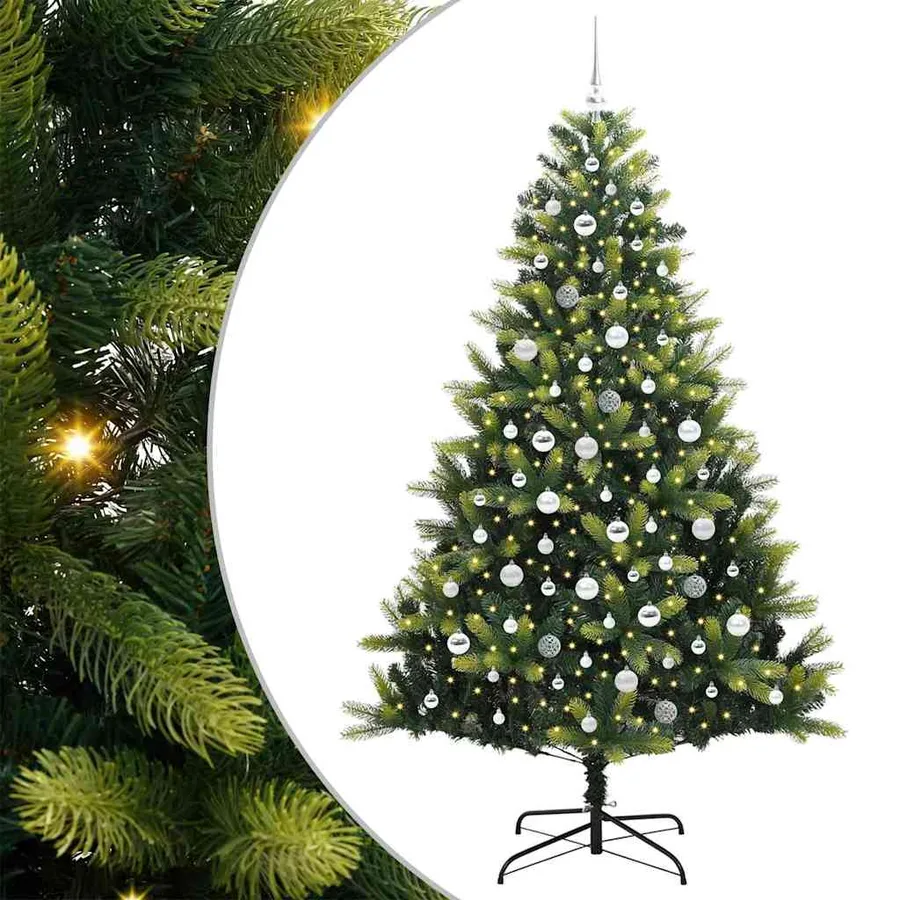 Arbre de Noël artificiel en silicone flexible 300 LEDs 210 cm - 2