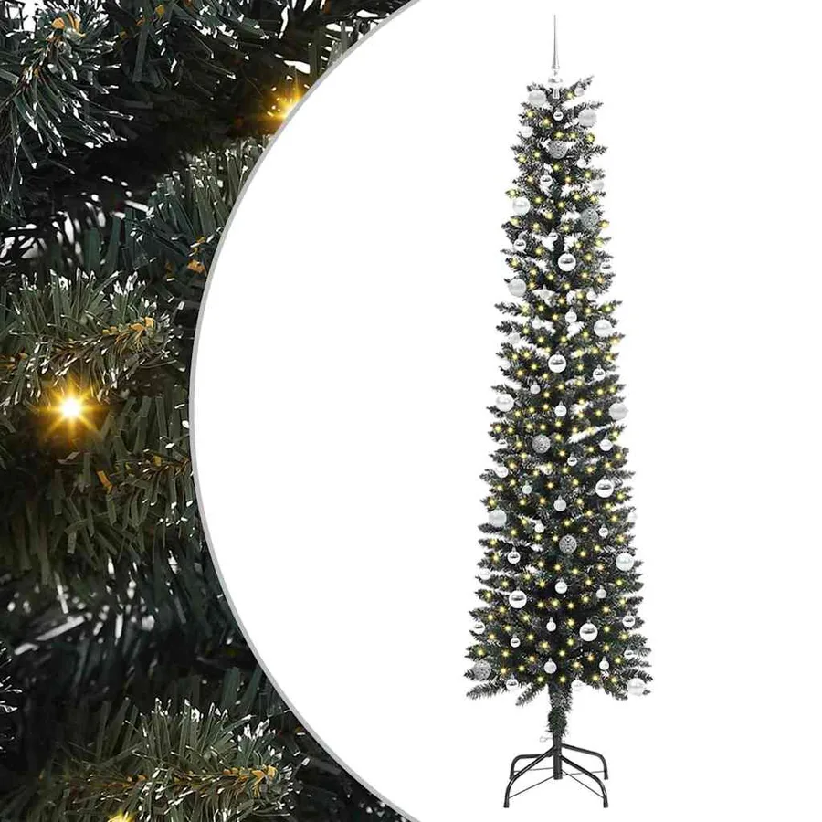 Sapin de Noël artificiel Vert 240 cm PVC, plastique et acier - 2