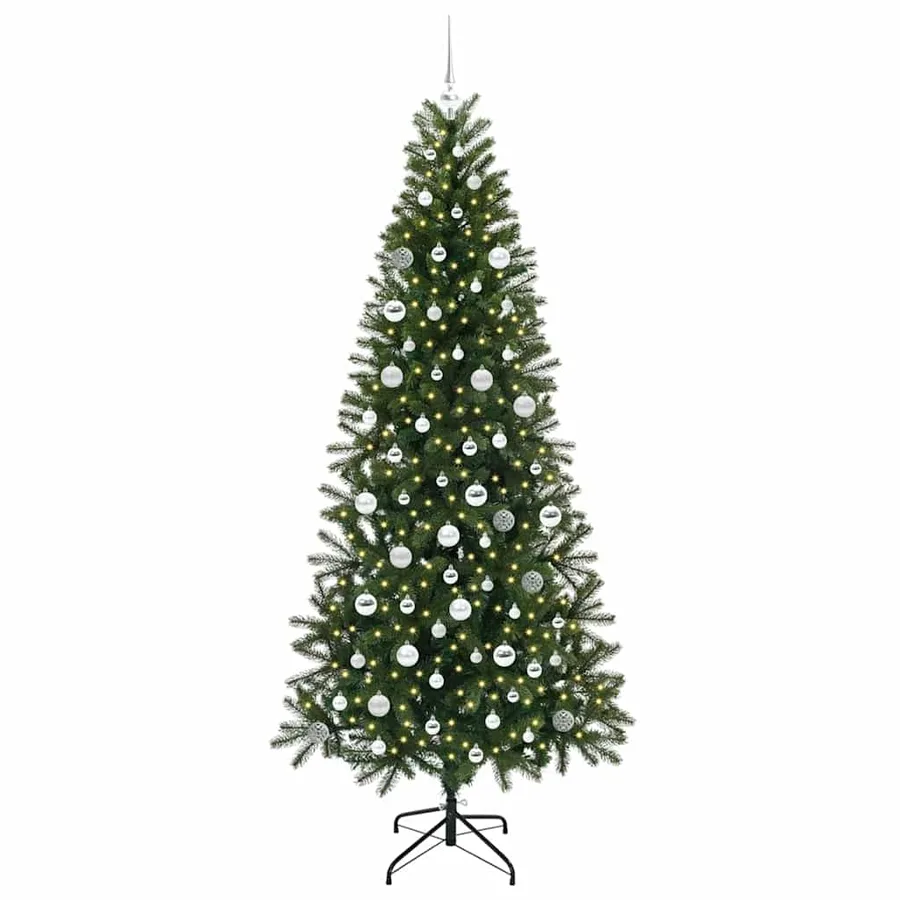 Sapin de Noël artificiel avec 300 LED Vert 210 cm PE et PVC - 3