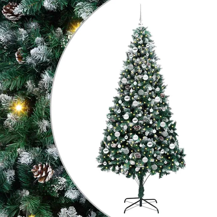 Sapin de Noël artificiel Vert 210 cm PVC, Acier et Plastique - 2