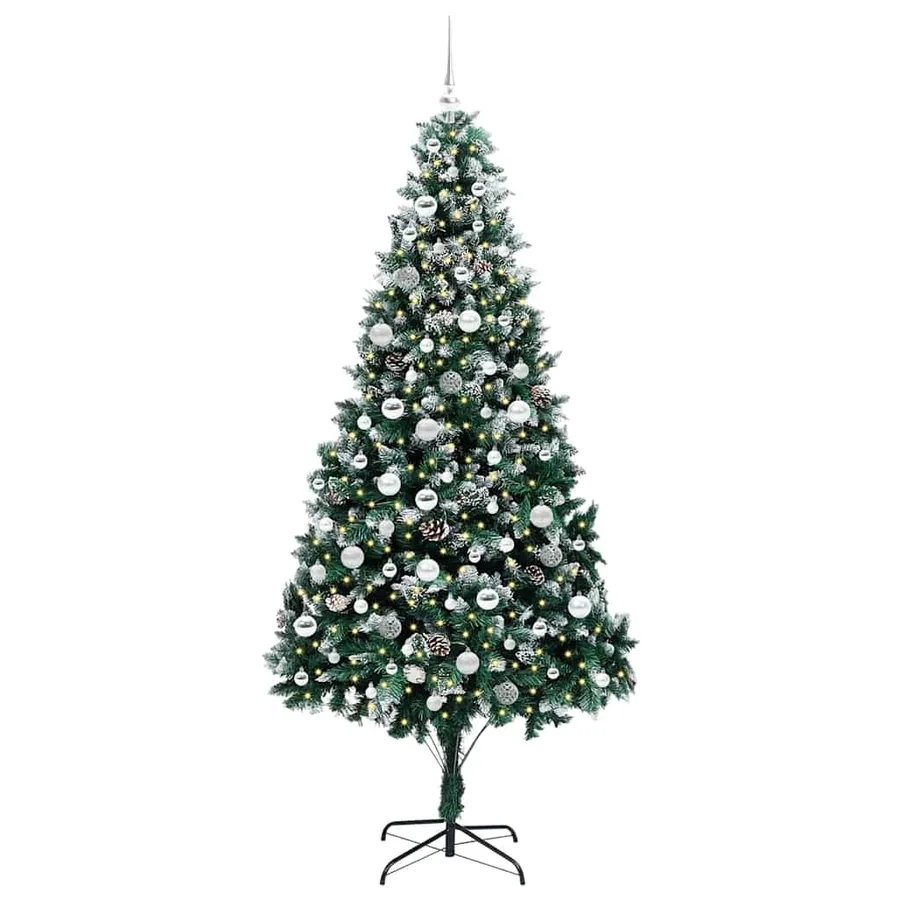Sapin de Noël artificiel Vert 210 cm PVC, Acier et Plastique - 3
