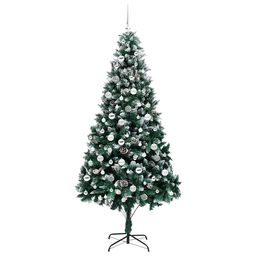 Sapin de Noël artificiel Vert 210 cm PVC, Acier et Plastique - 4
