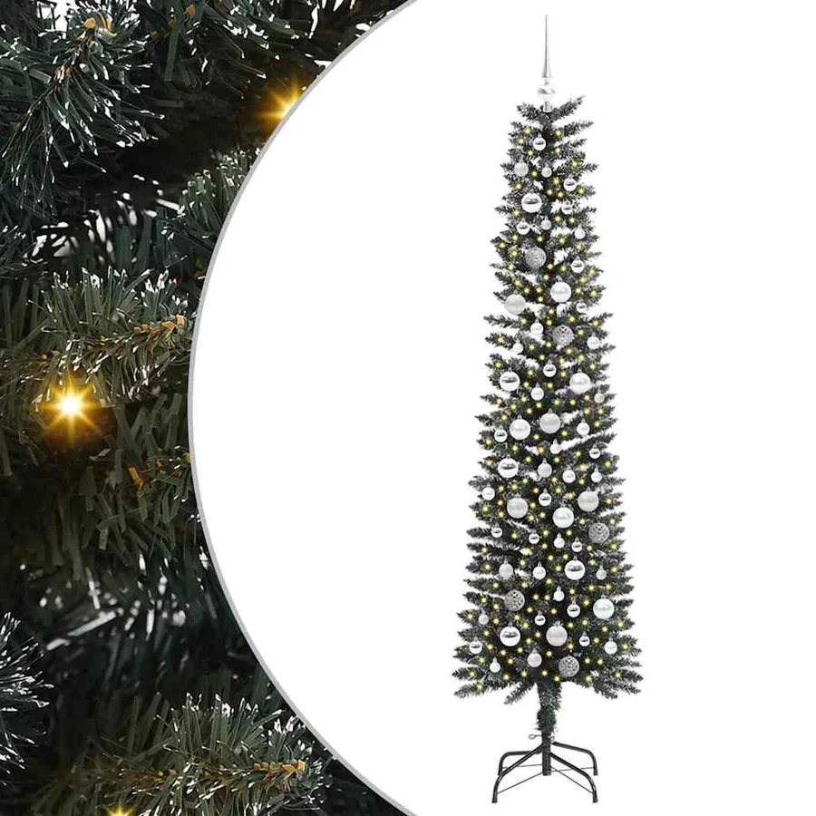 Sapin de Noël artificiel Vert 210 cm PVC, plastique et acier - 2