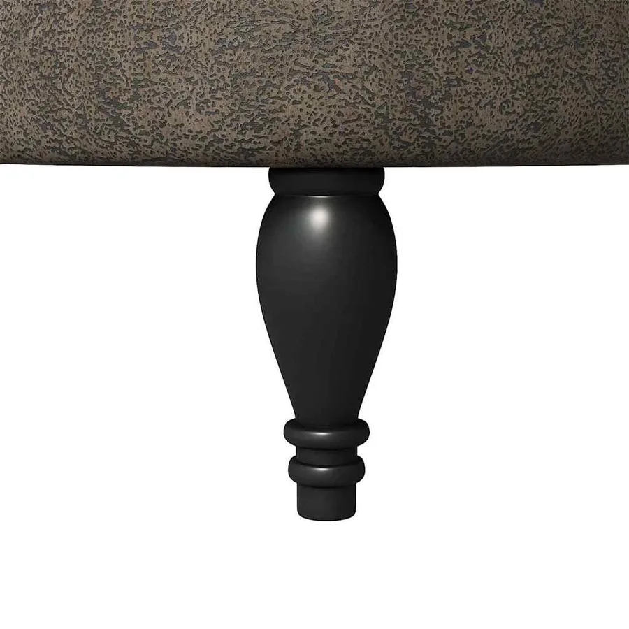 Fauteuil à pantoufle Gris foncé 56,5 x 70 x 110 cm Simili daim - 9