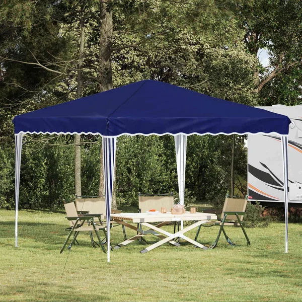 Tente de fête pop-up 288 x 288 x 245 cm Bleu Tissu Oxford