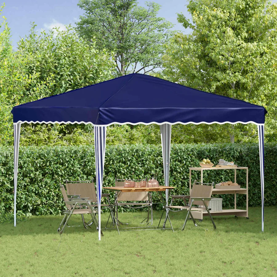 Tente de fête pop-up 288 x 288 x 245 cm Bleu Tissu Oxford - 3