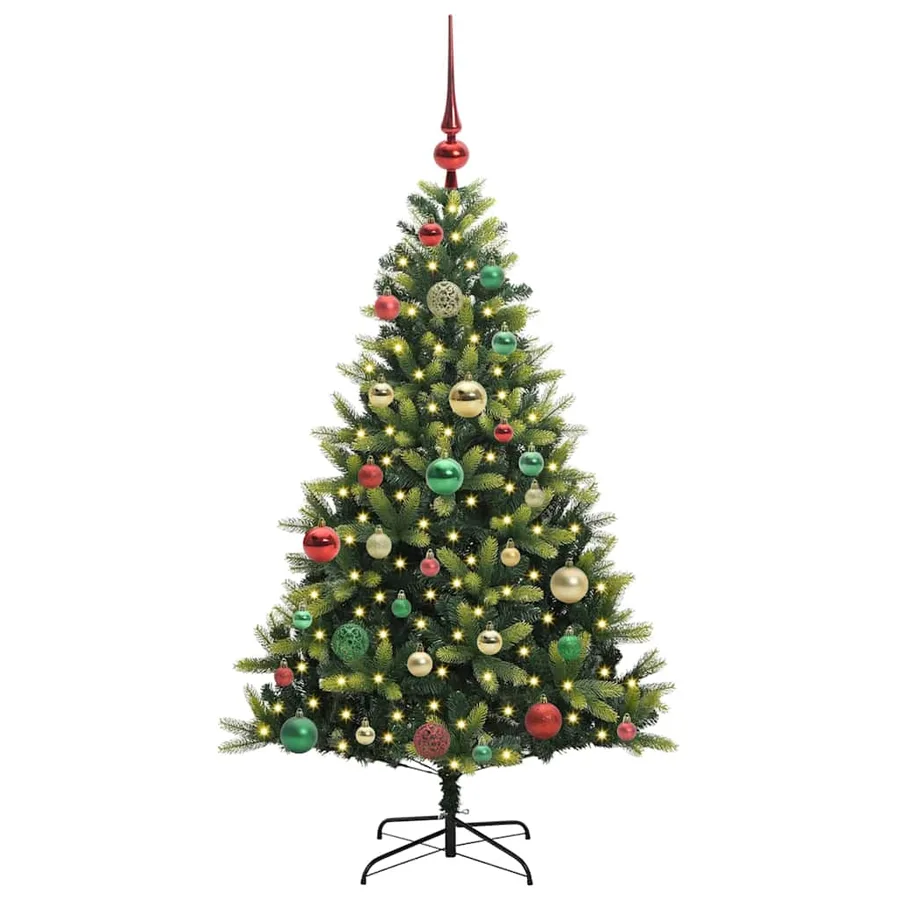 Arbre de Noël artificiel à charnières 150 LED Vert 120 cm - 3