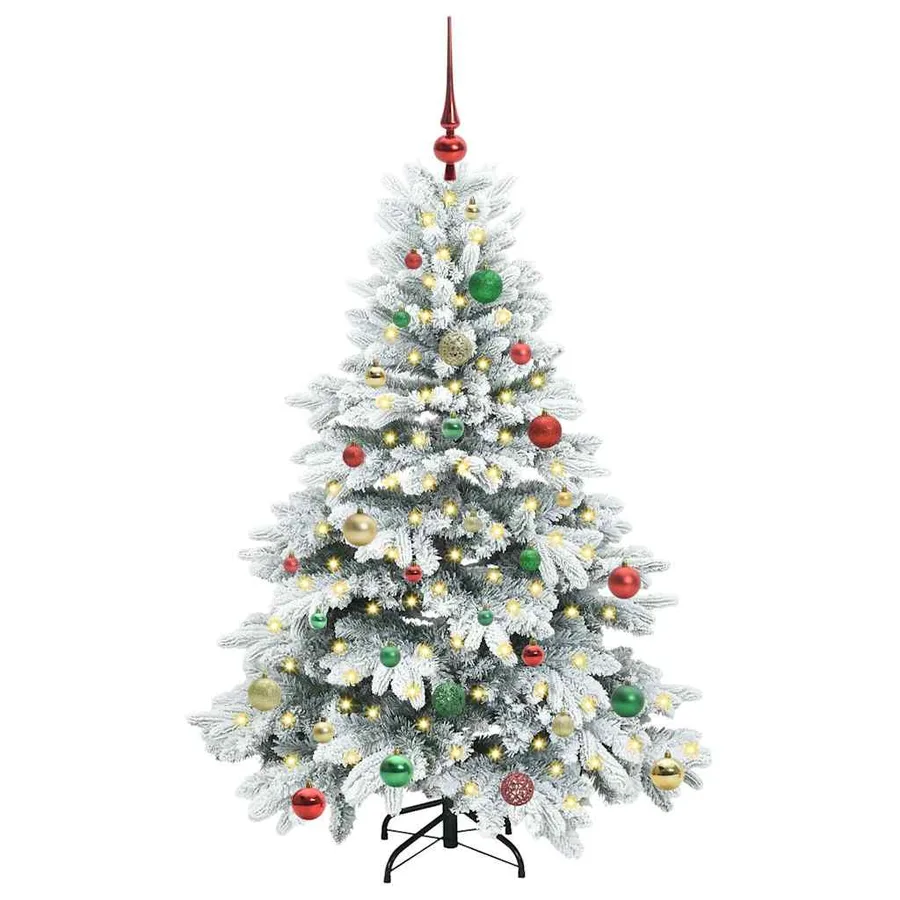 Sapin de Noël artificiel avec 150 LED Blanc 150 cm PE et PVC - 3