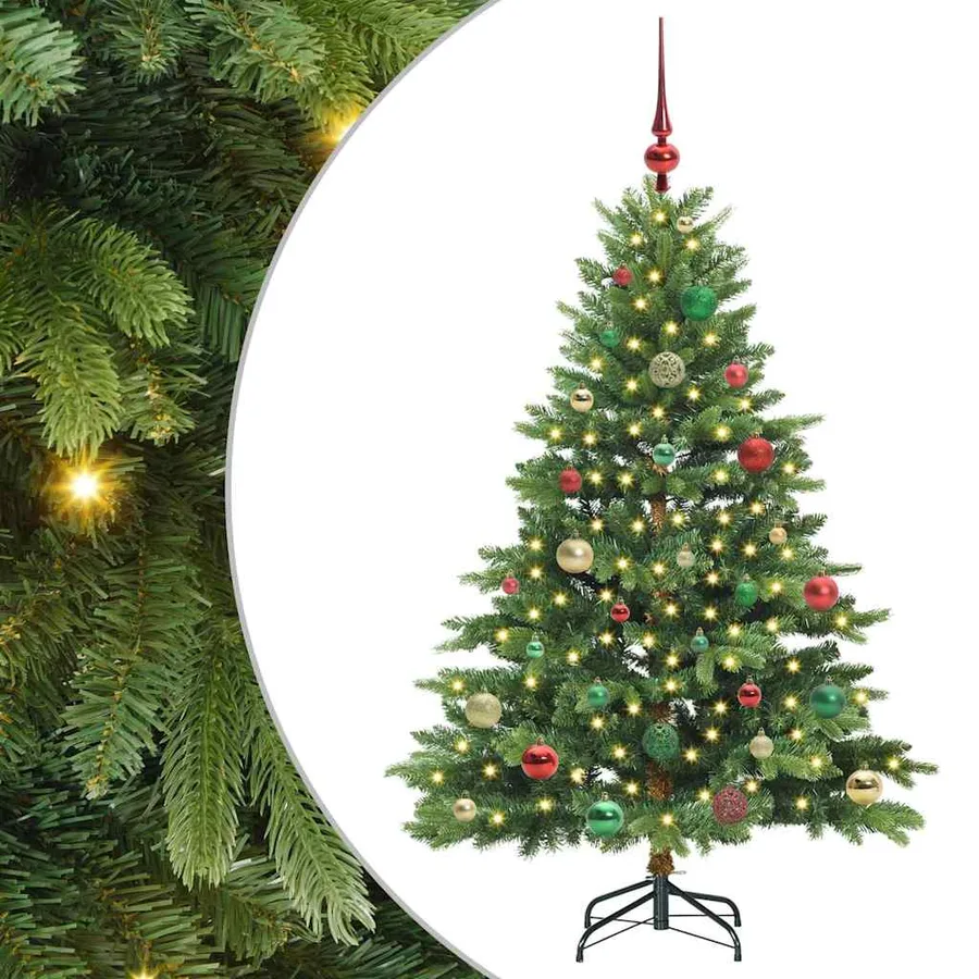 Sapin de Noël artificiel avec 150 LED Vert 150 cm PE et PVC - 2