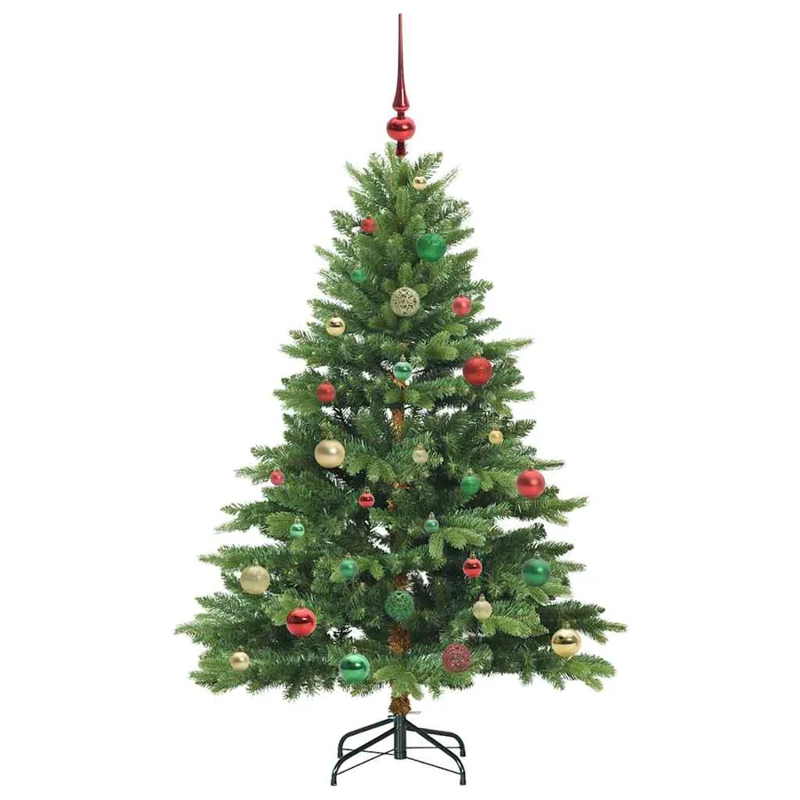 Sapin de Noël artificiel avec 150 LED Vert 150 cm PE et PVC - 6