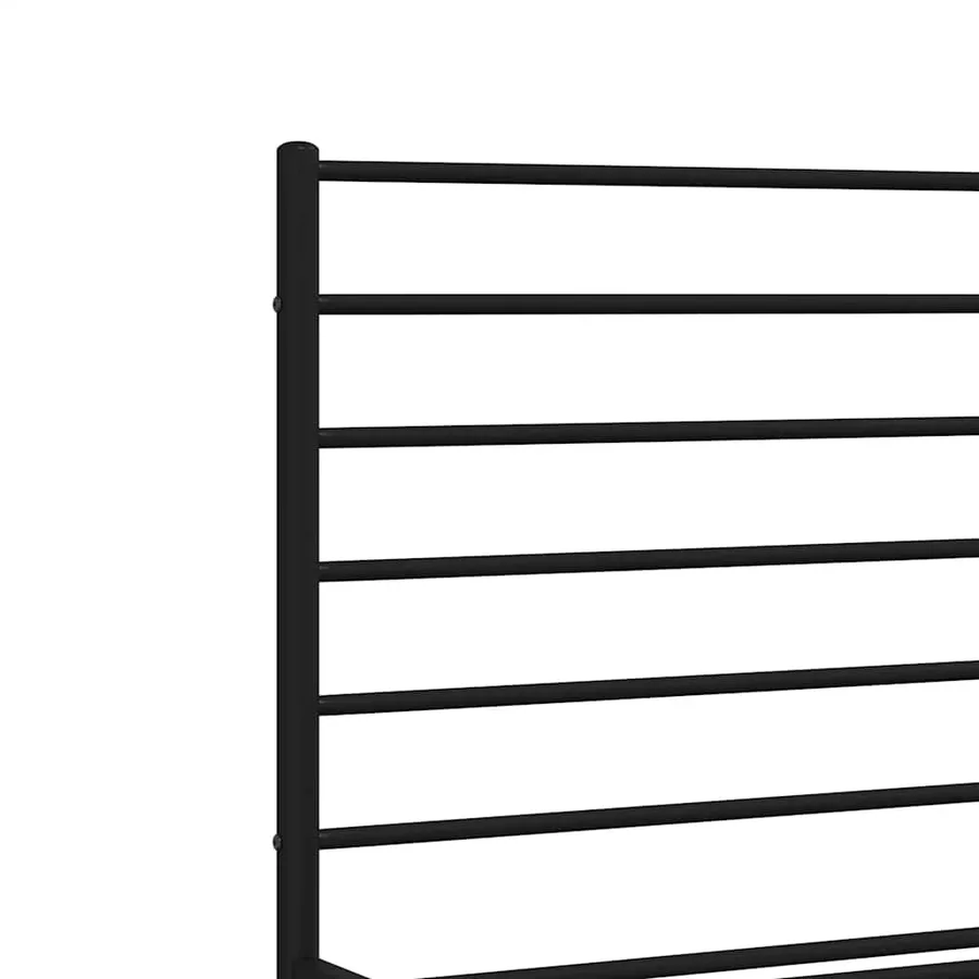 Cadre de lit métal sans matelas avec tête de lit noir 183x213cm - 9