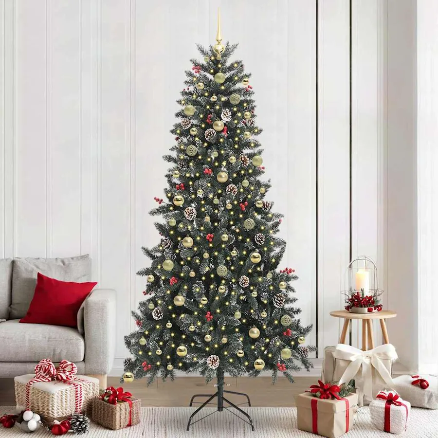 Sapin de Noël artificiel Vert 240 cm PVC, plastique et acier