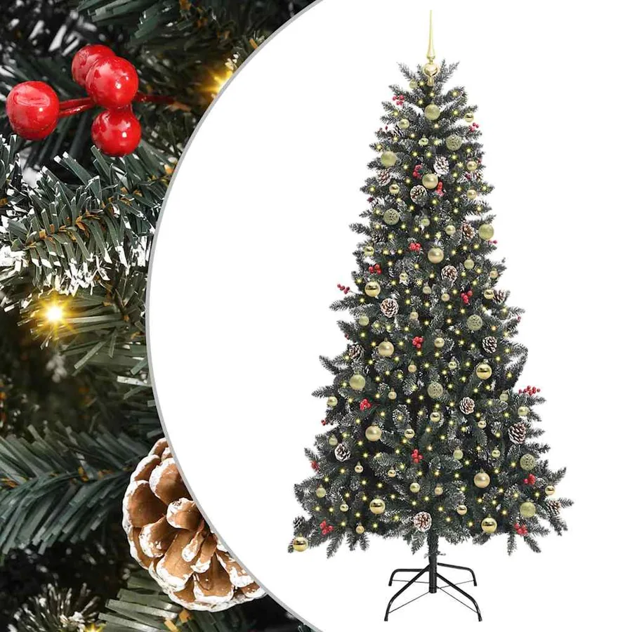 Sapin de Noël artificiel Vert 240 cm PVC, plastique et acier - 2