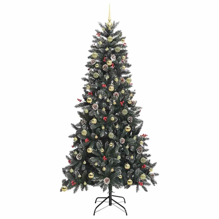 Sapin de Noël artificiel Vert 240 cm PVC, plastique et acier - 4