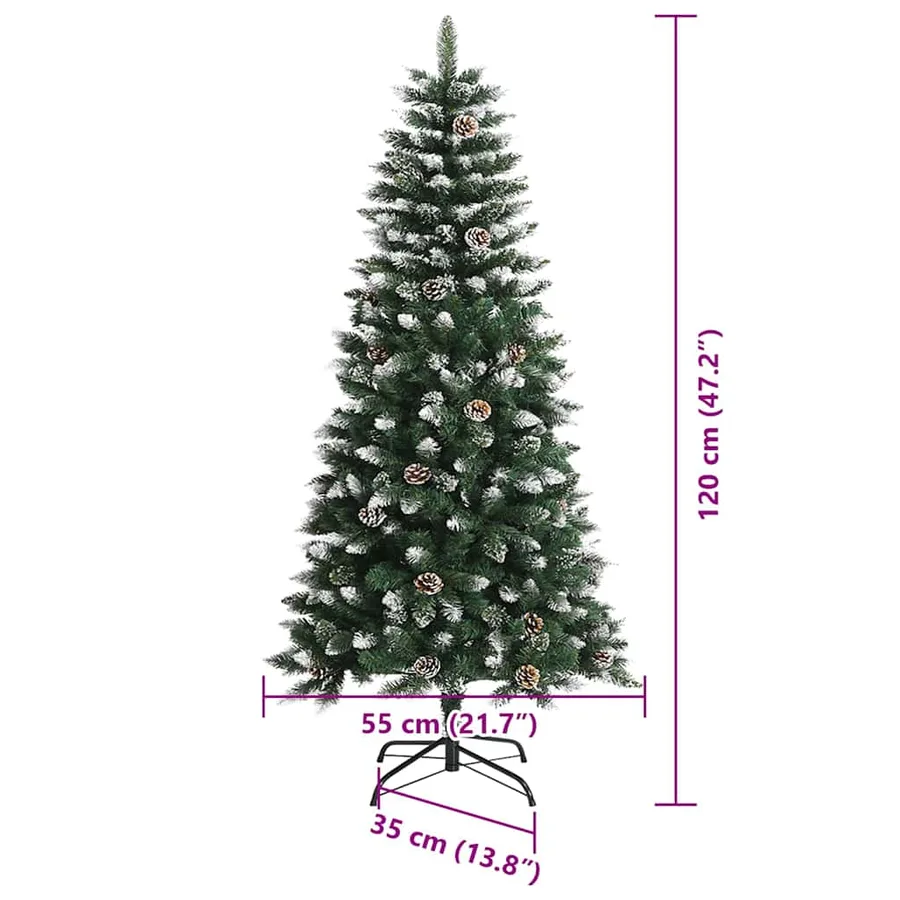 Sapin de Noël artificiel Vert 120 cm PVC, plastique et acier - 20