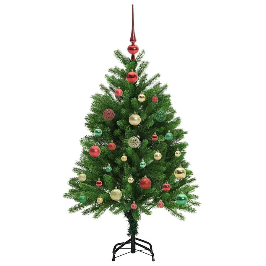Sapin de Noël avec 150 LED avec support Vert 120 cm PE - 6