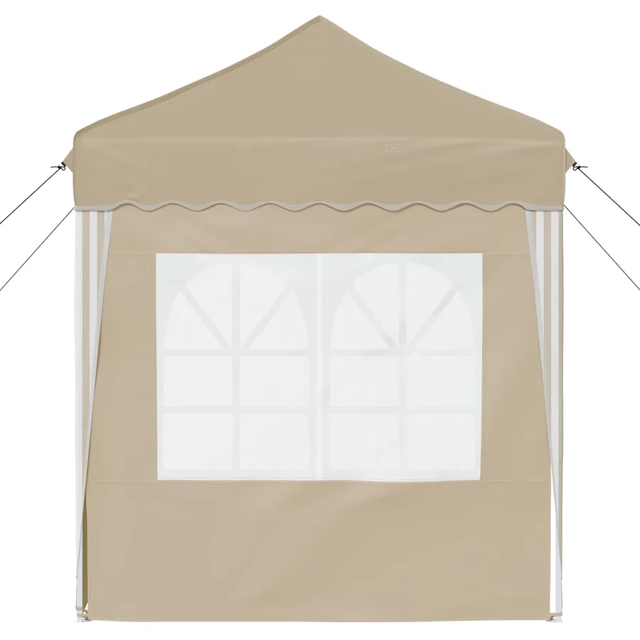 Tente de fête pop-up 195 x 195 x 245 cm Crème Tissu Oxford - 7