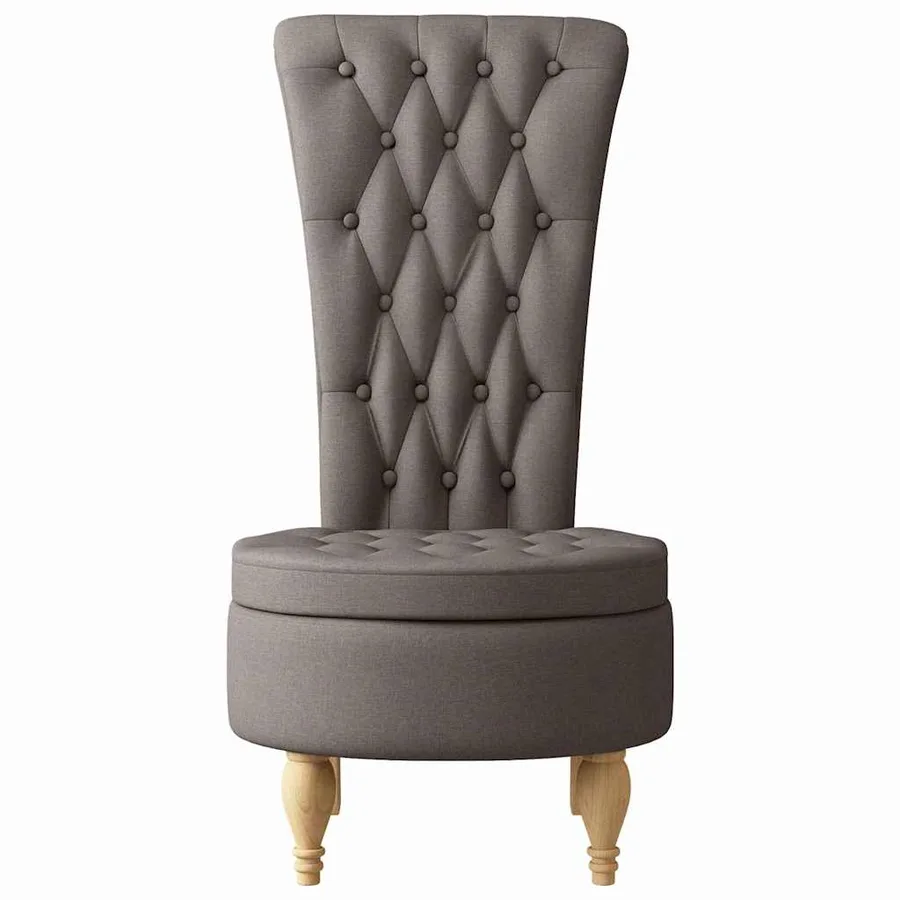 Fauteuil à pantoufle Taupe 56,5 x 70 x 110 cm tissu - 4