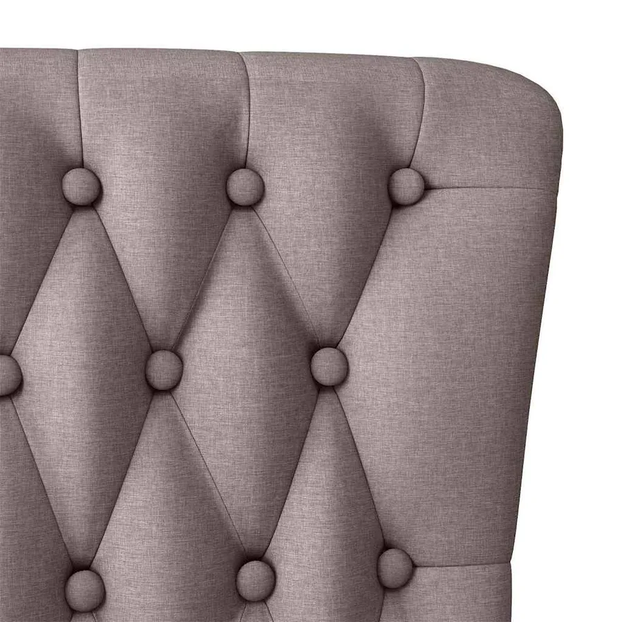 Fauteuil à pantoufle Taupe 56,5 x 70 x 110 cm tissu - 7